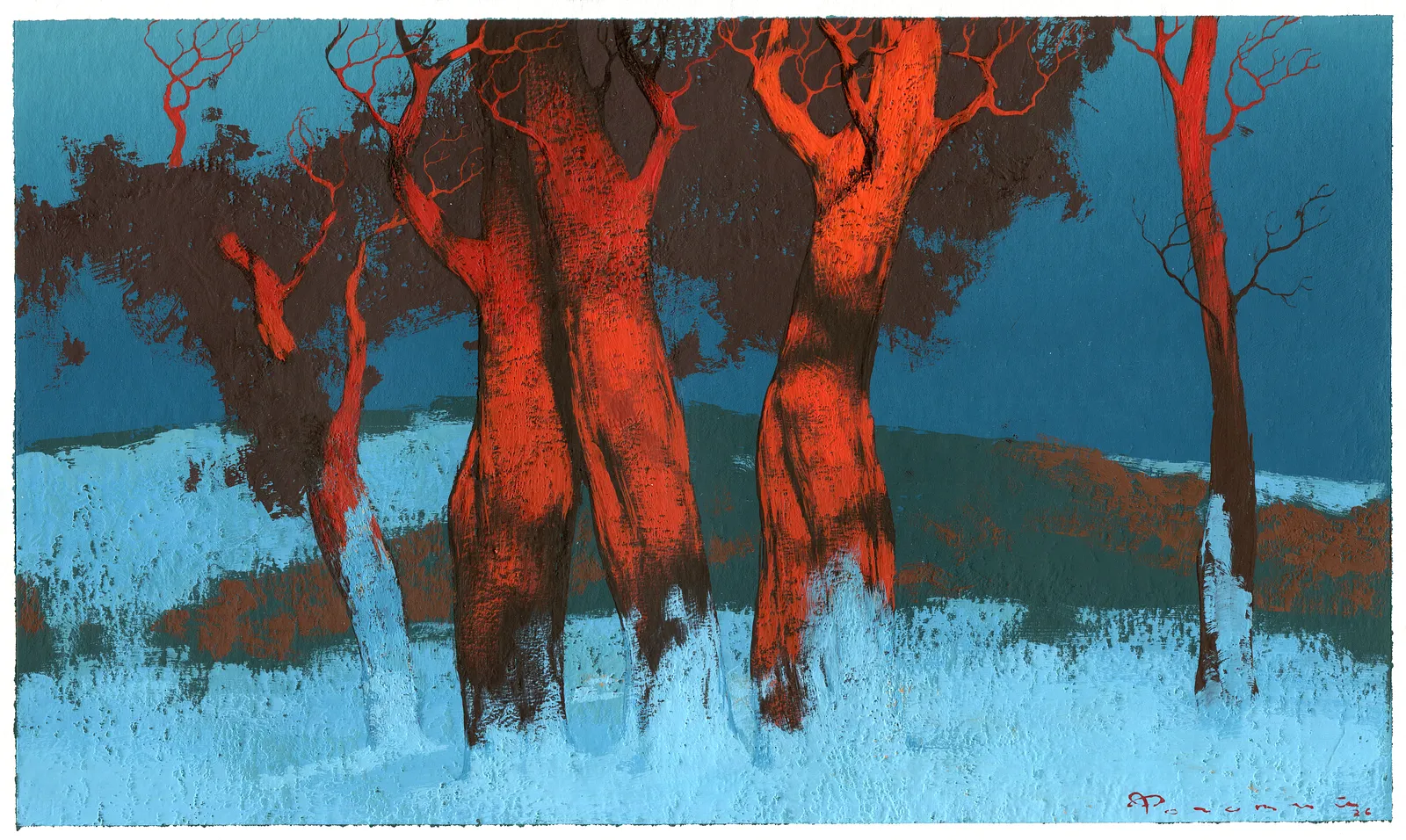 Image of Sketch 210 by Artem Rohovyi, size: 17x29, made of Gouache,paper, from Kharkiv, priced at $300 Photo 1 of 2.