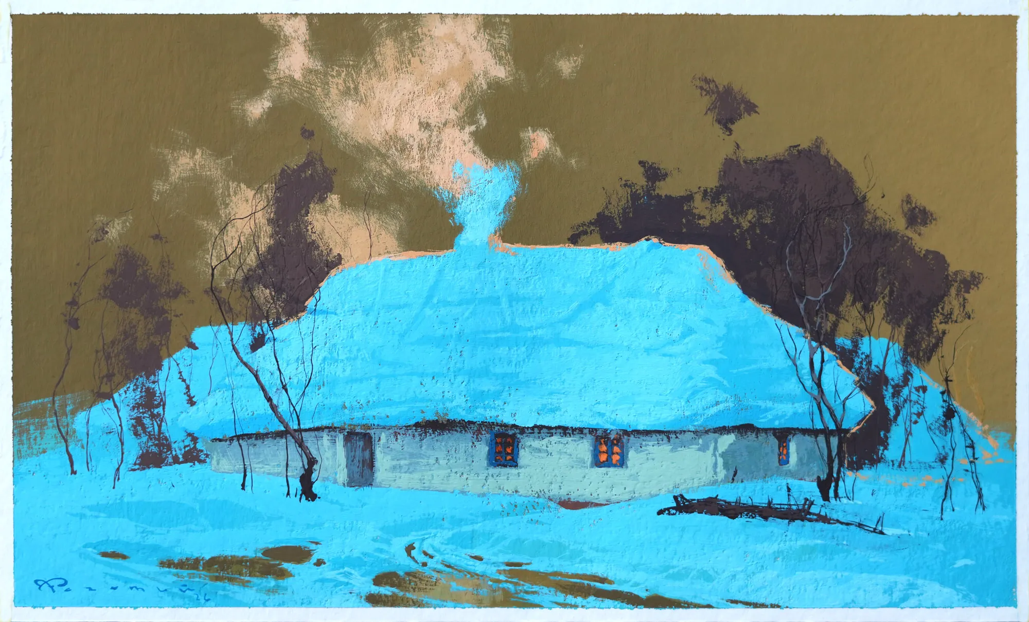 Image of Sketch 212 by Artem Rohovyi, size: 17x29 cm, made of Gouache, paper, Painting medium, from Kharkiv, Ukraine, priced at $300 Photo 1 of 2.