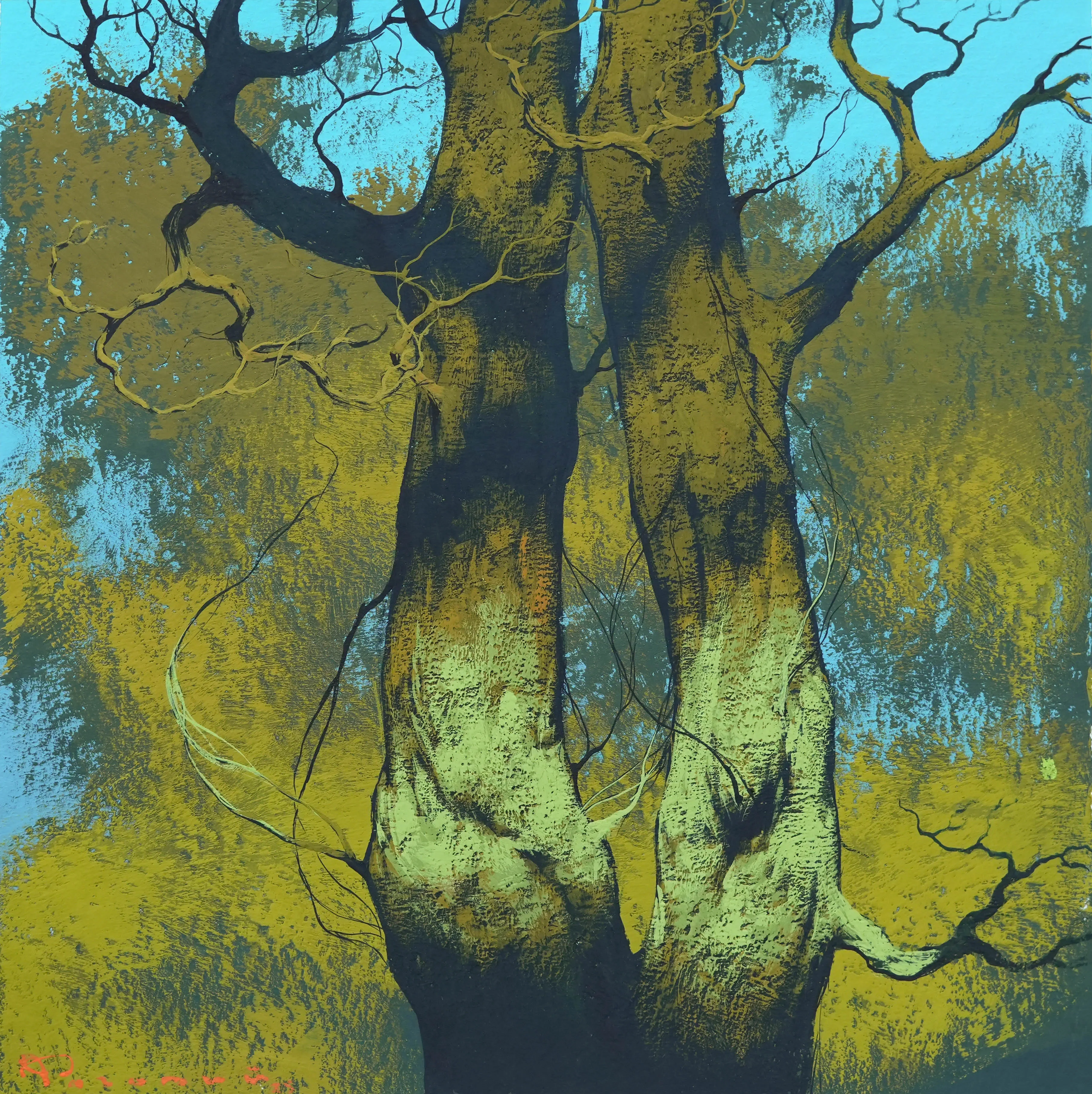 Image of Sketch 197 by Artem Rohovyi, size: 19x19 cm, made of Gouache,paper, Painting medium, from Kharkiv, priced at $250 Photo 1 of 2.