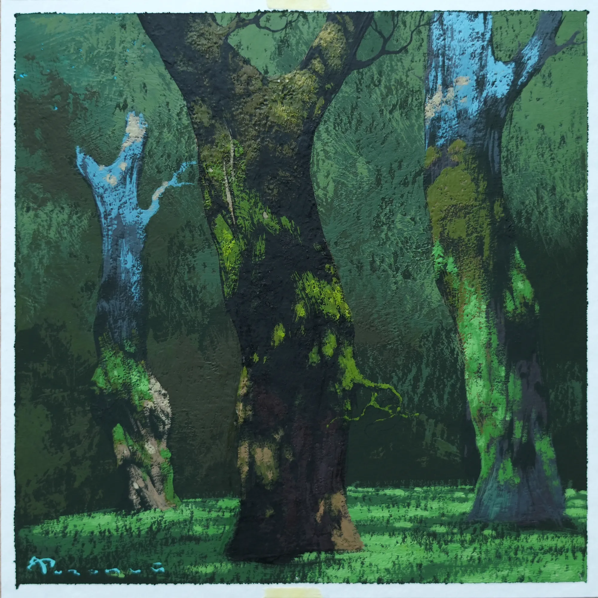 Image of Sketch 218 by Artem Rohovyi, size: 16x16 cm, made of Gouache,paper, Painting medium, from Kharkiv, priced at $250 Photo 1 of 3.