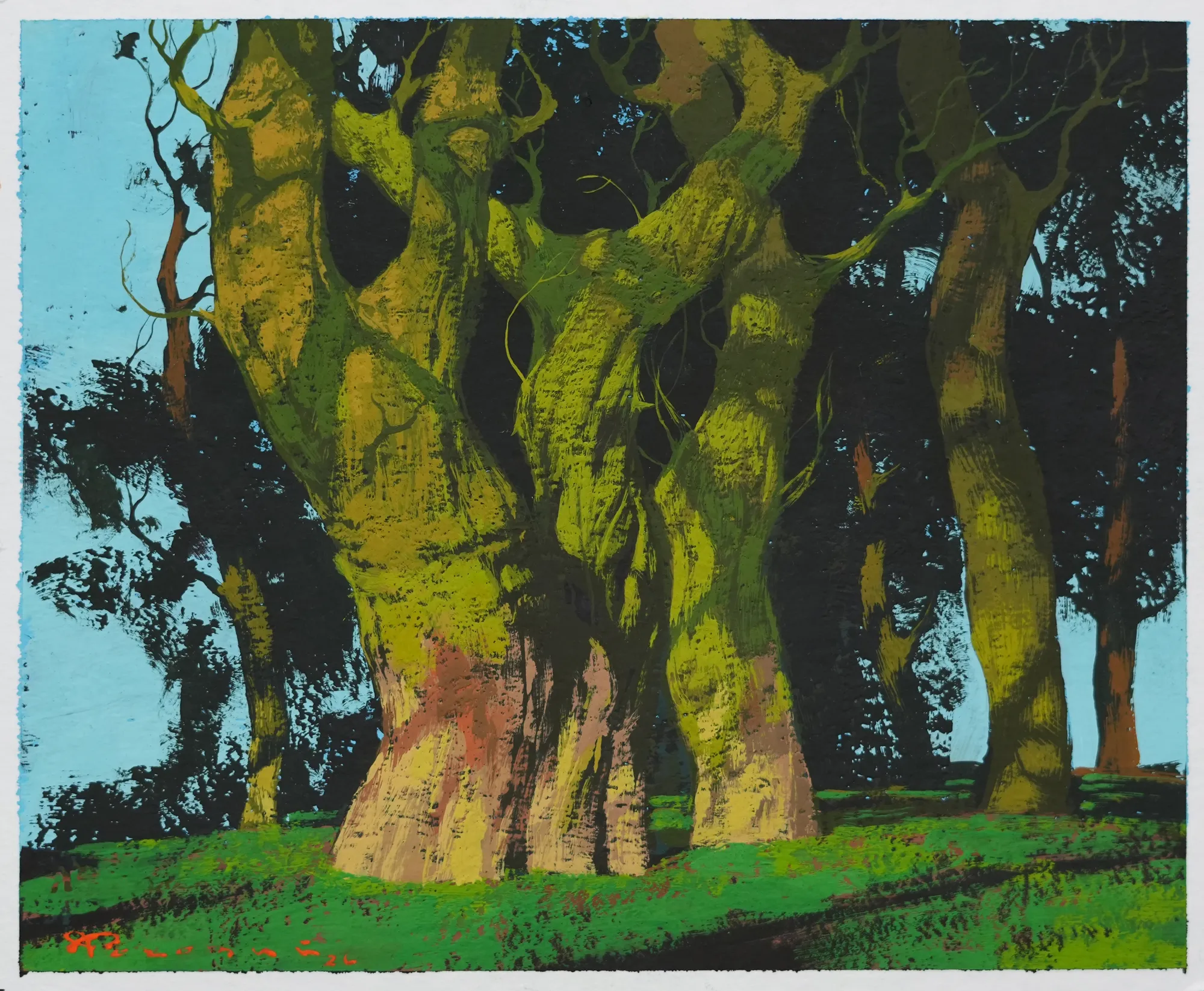 Image of Sketch 213 by Artem Rohovyi, size: 17x21, made of Gouache,paper, Painting medium, from Kharkiv, priced at $300