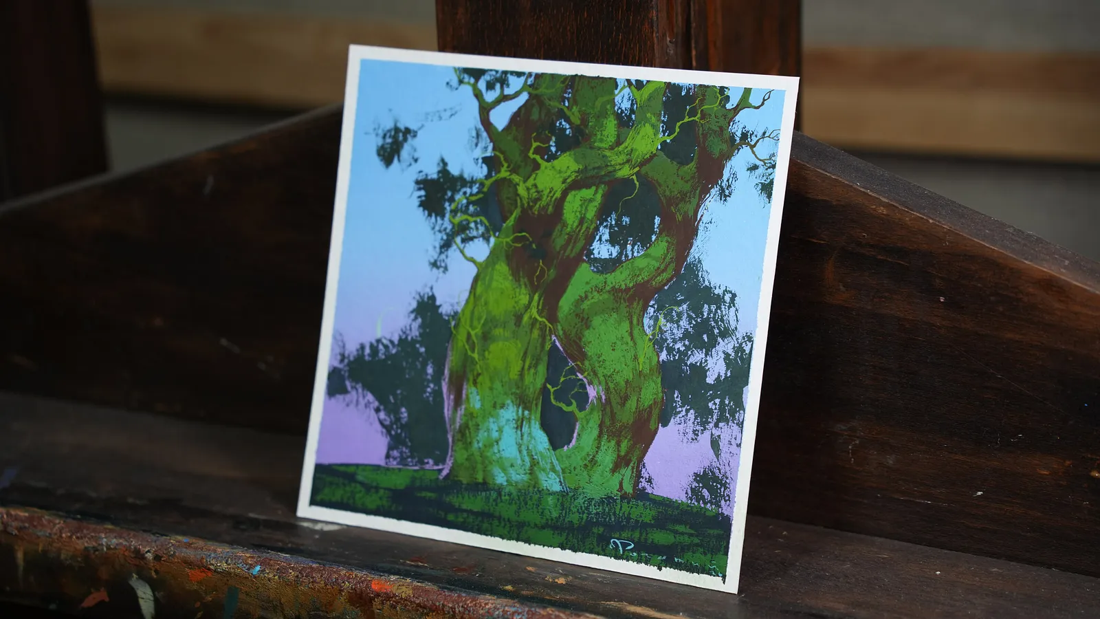 Image of Sketch 220 by Artem Rohovyi, size: 17x17 cm, made of Gouache, paper, Painting medium, from Kharkiv, priced at $250 Photo 2 of 2.