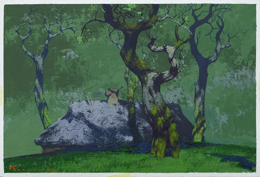 Image of Sketch 219  by Artem Rohovyi, size: 16x24 cm, made of Gouache, paper, Painting medium, from Kharkiv, priced at $300