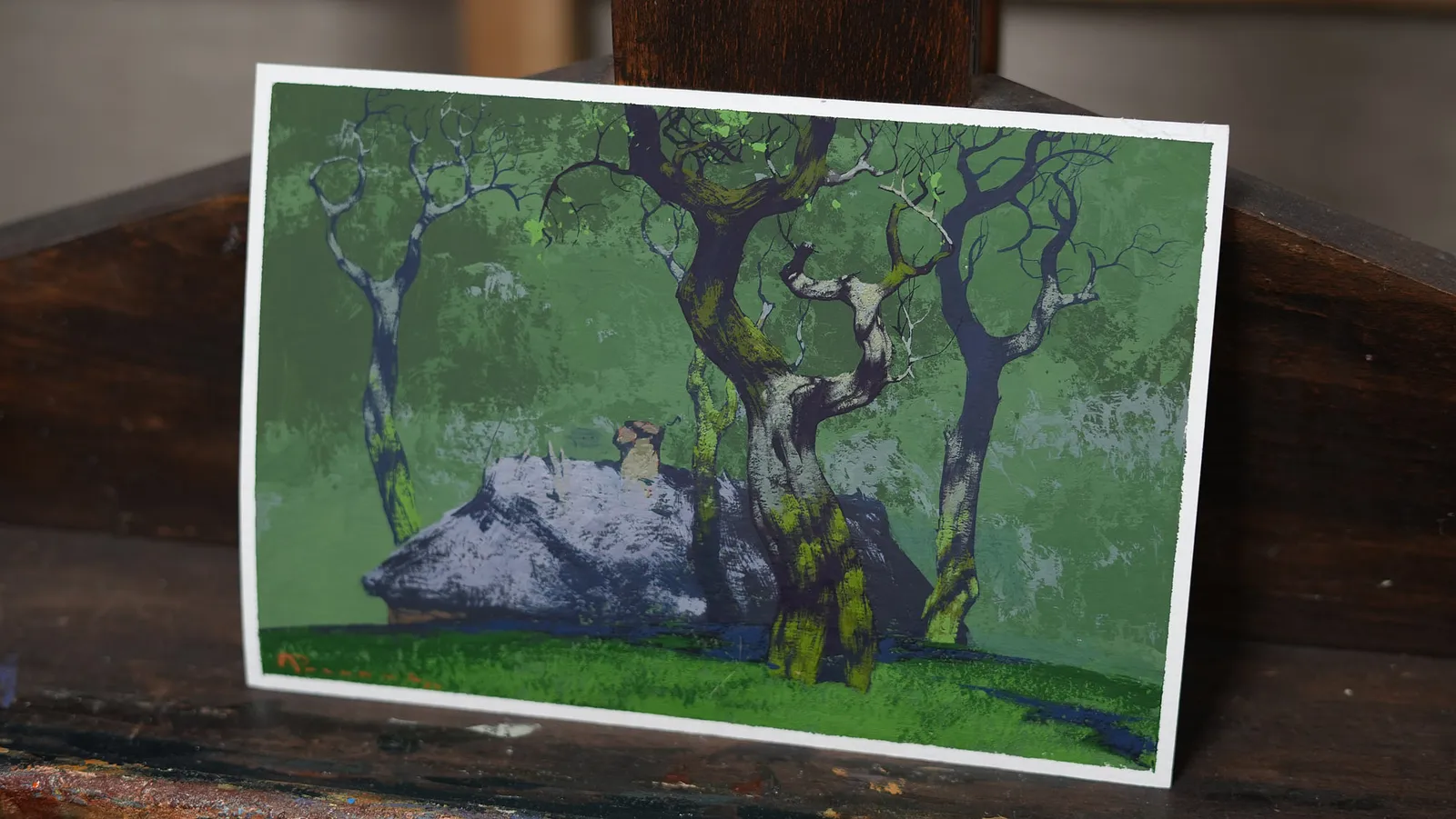 Image of Sketch 219  by Artem Rohovyi, size: 16x24 cm, made of Gouache, paper, Painting medium, from Kharkiv, priced at $300 Photo 2 of 2.
