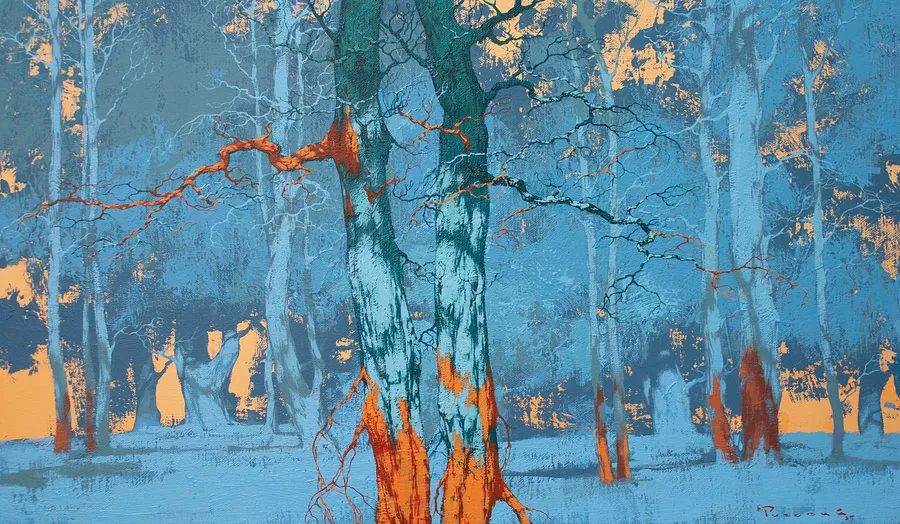 Image of Morning frost by Artem Rohovyi, size: 35x60 cm, made of Acrylic, canvas, Painting medium, priced at $1500 Photo 1 of 3.