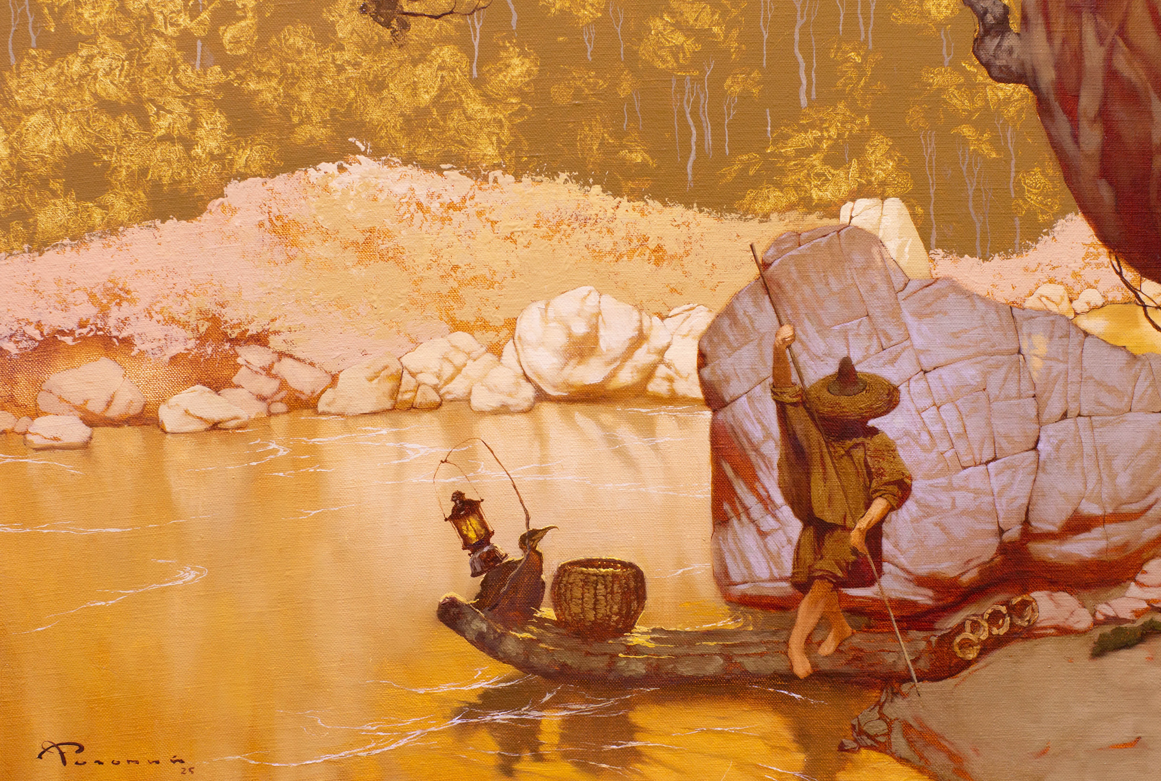 Image of Warm Huangyao  by Artem Rohovyi, size: 100x110 cm, made of Oil, canvas, Painting medium, priced at $3000 Photo 2 of 2.