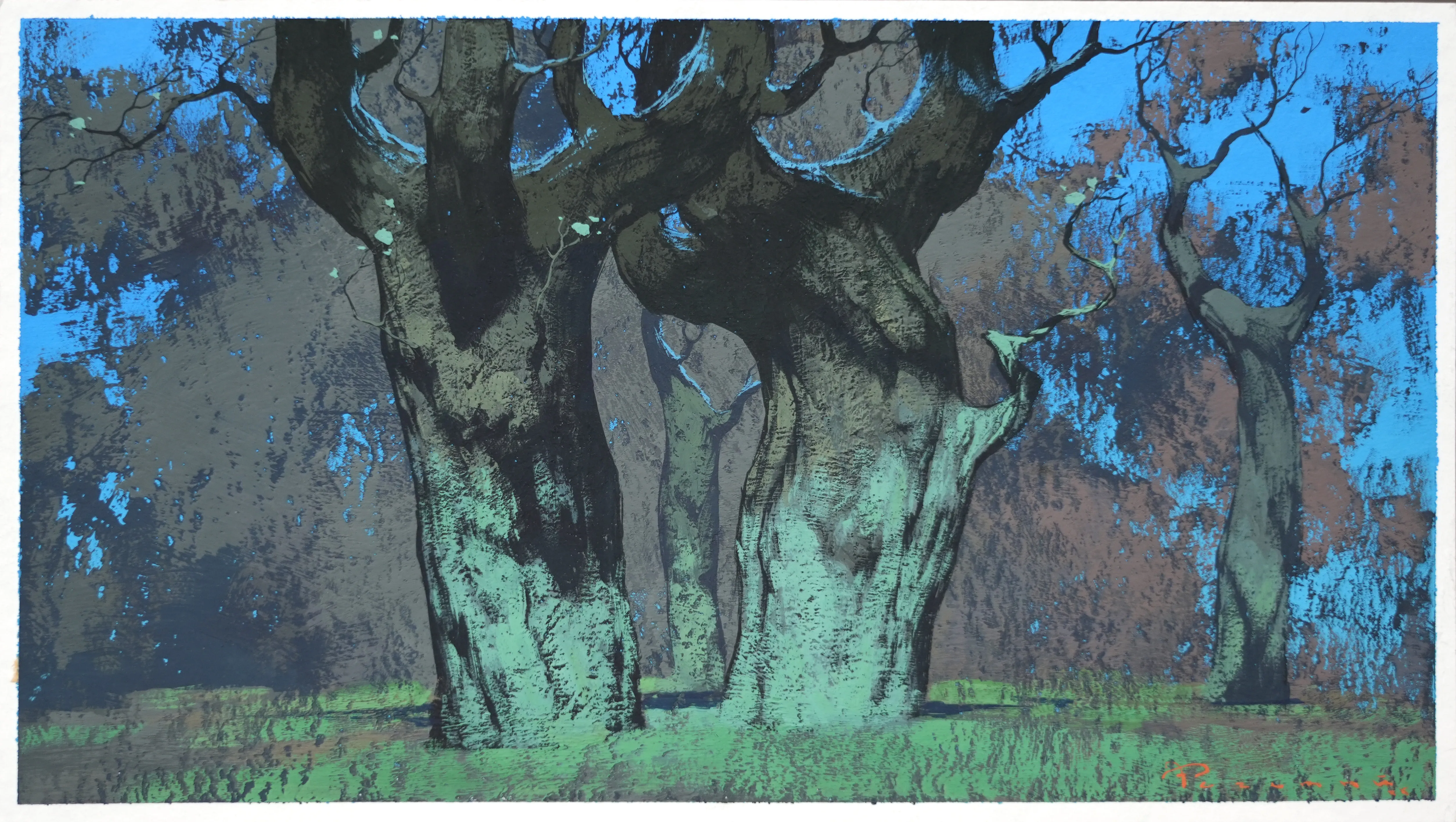 Image of Sketch 193 by Artem Rohovyi, size: 16x29 cm, made of Gouache, paper, Painting medium, priced at $300