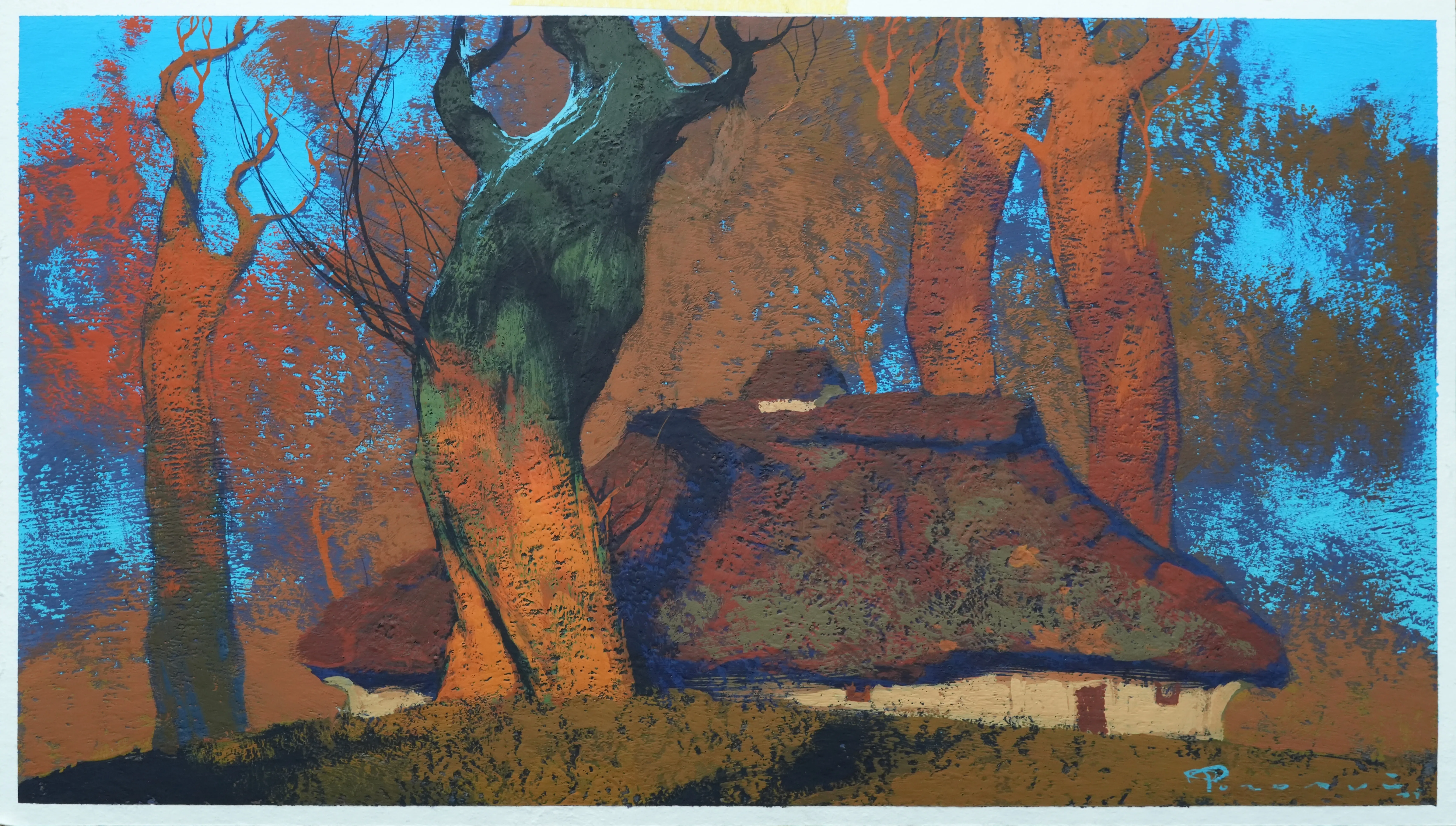 Image of Sketch 198 by Artem Rohovyi, size: 16x29 cm, made of Gouache, paper, Painting medium, from Kharkiv, Ukraine, priced at $300 Photo 1 of 3.