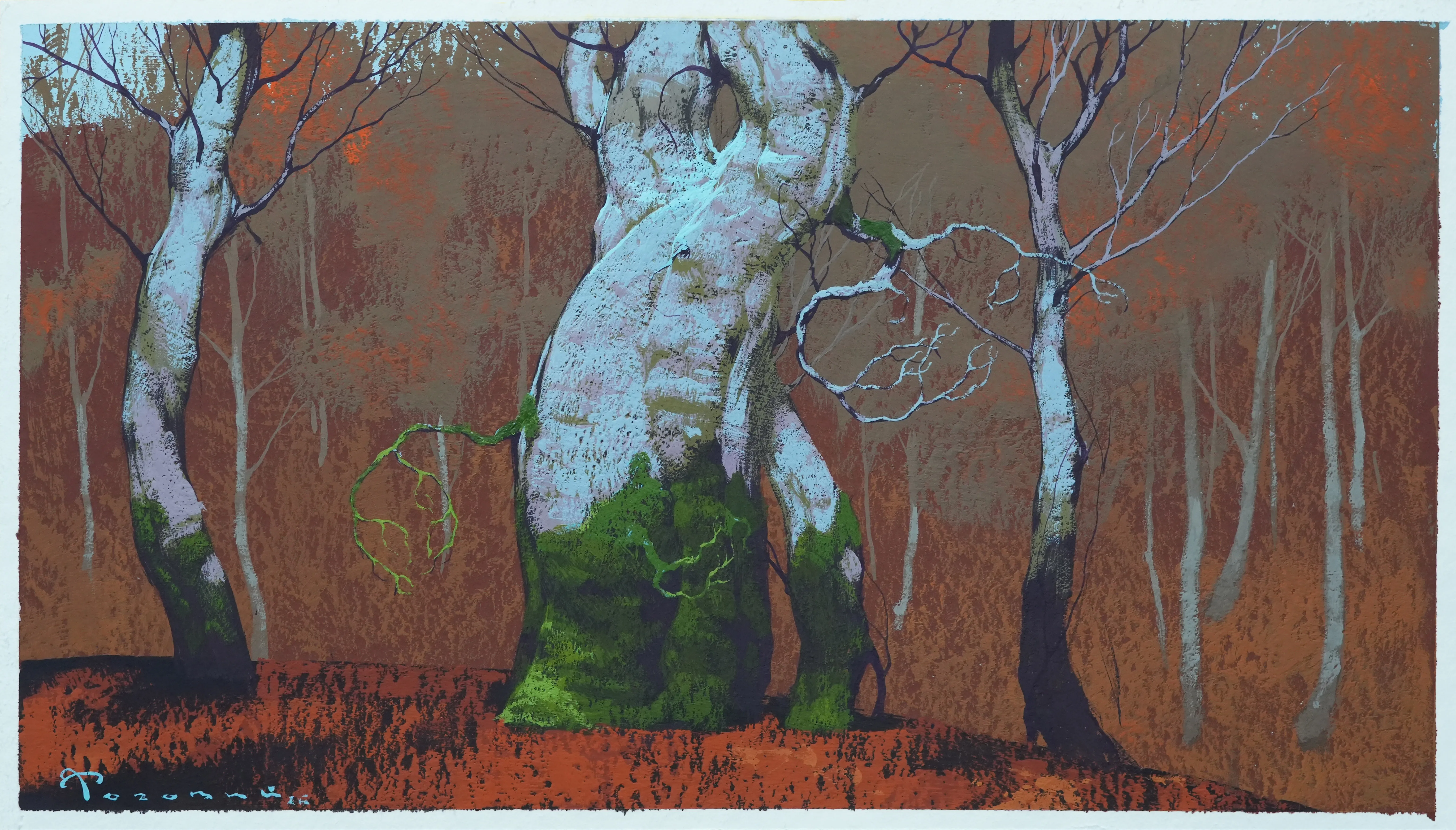 Image of Sketch 199 by Artem Rohovyi, size: 16x29 cm, made of Gouache, paper, Painting medium, from Kharkiv, Ukraine, priced at $300 Photo 1 of 3.