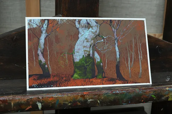 Image of Sketch 199 by Artem Rohovyi, size: 16x29 cm, made of Gouache, paper, Painting medium, from Kharkiv, Ukraine, priced at $300 Photo 3 of 3.