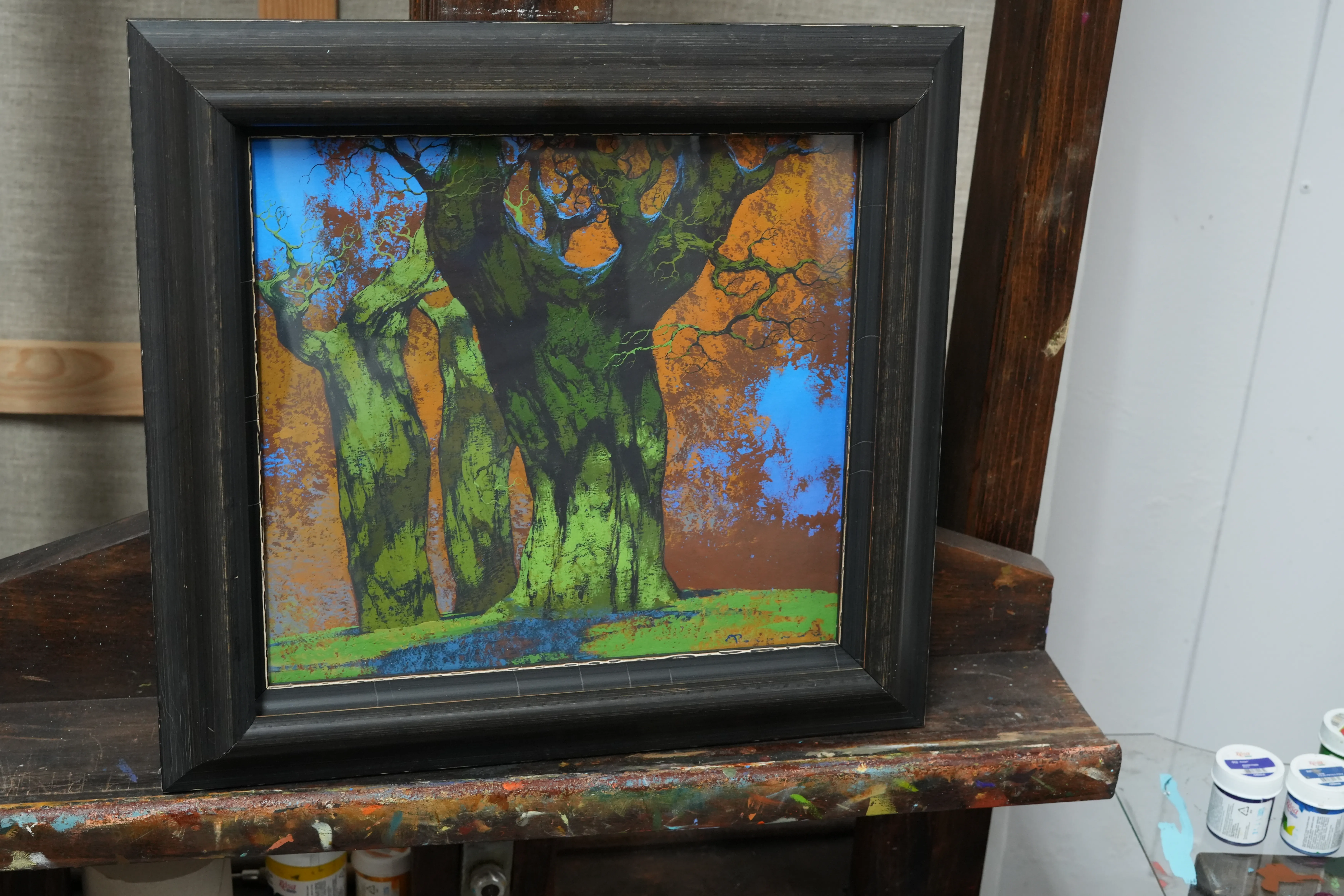 Image of Spring Sensation by Artem Rohovyi, size: 28.5x31.5 cm, made of Gouache, paper, Painting medium, from Kharkiv, Ukraine, priced at $500 Photo 2 of 3.