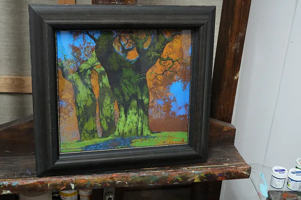 Image of Spring Sensation by Artem Rohovyi, size: 28.5x31.5 cm, made of Gouache, paper, Painting medium, from Kharkiv, Ukraine, priced at $500 Photo 2 of 3.