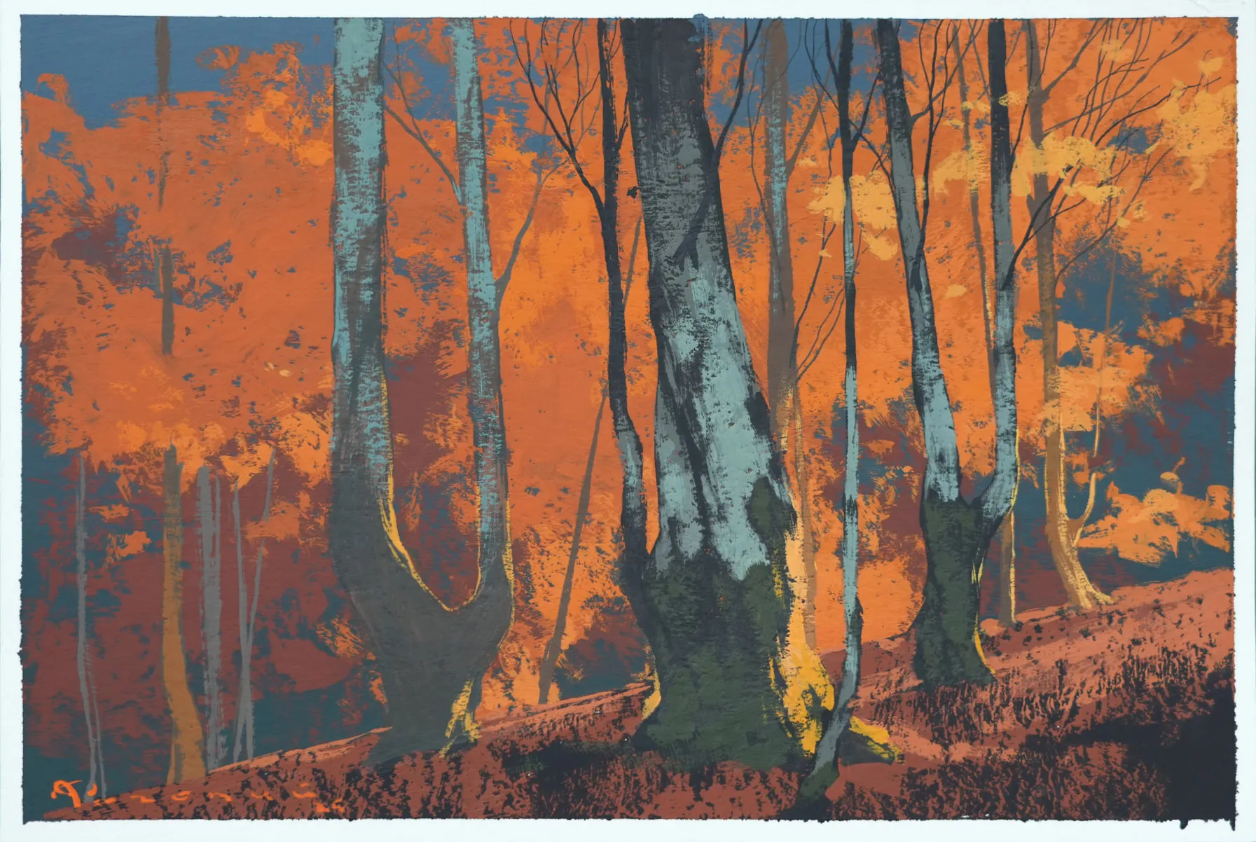 Image of Sketch 203 by Artem Rohovyi, size: 16x24 cm, made of Gouache, paper, Painting medium, from Kharkiv, Ukraine, priced at $300 Photo 1 of 2.