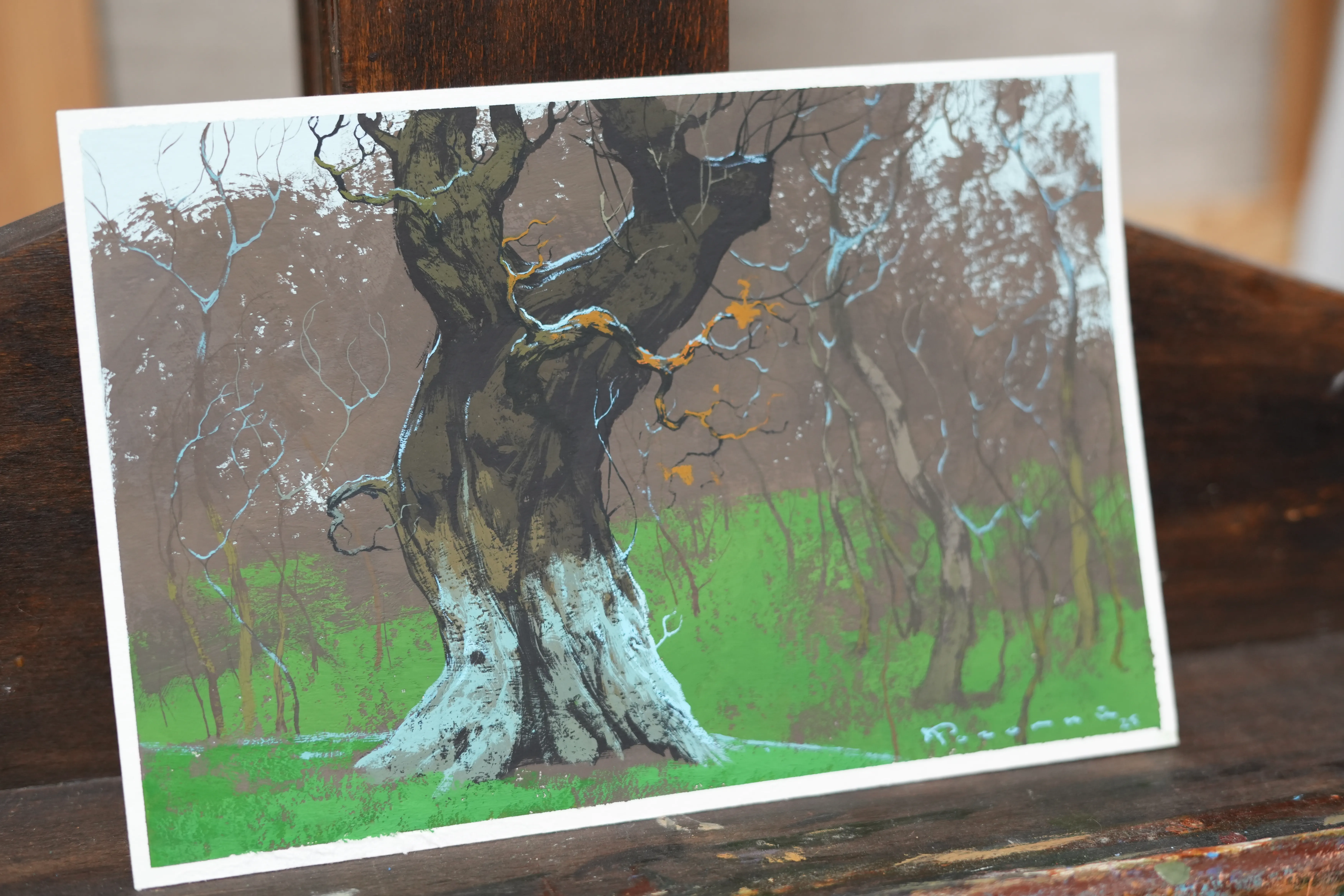 Image of Sketch 201 by Artem Rohovyi, size: 16x24 cm, made of Gouache, paper, Painting medium, from Kharkiv, Ukraine, priced at $300 Photo 2 of 2.